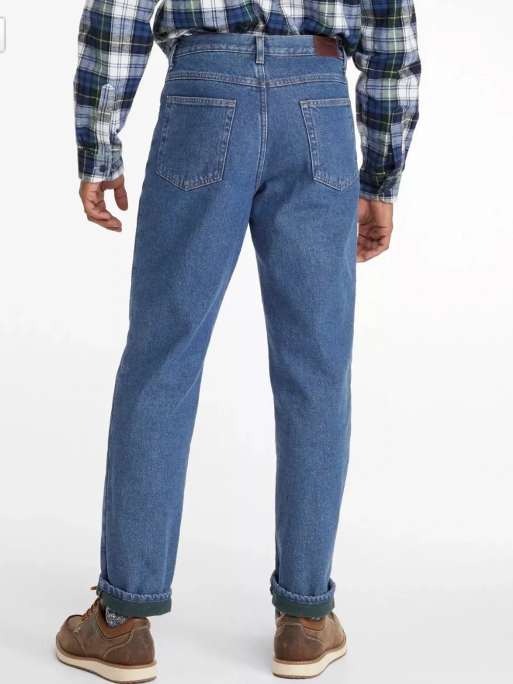 LL Bean Fleece Lined Blue Jeans, 34